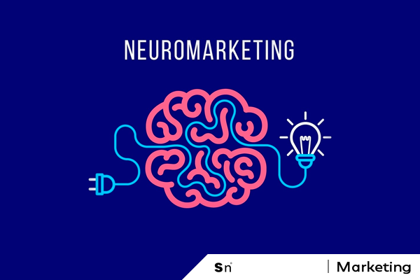 Ilustração de um cérebro humano com conexões digitais representando o impacto do neuromarketing nas decisões de compra.